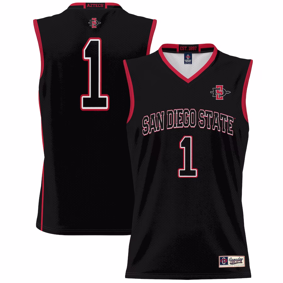 #1 San Diego State Aztecs GameDay Greats Youth Lightweight Basketball Fashion Jersey - Black - ujerseystore