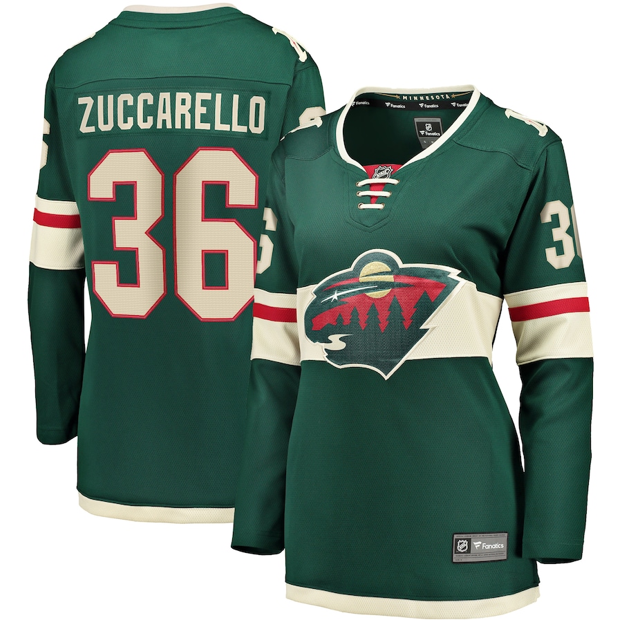 Women's Minnesota Wild Mats Zuccarello Fanatics Green Breakaway Player Jersey - ujerseystore