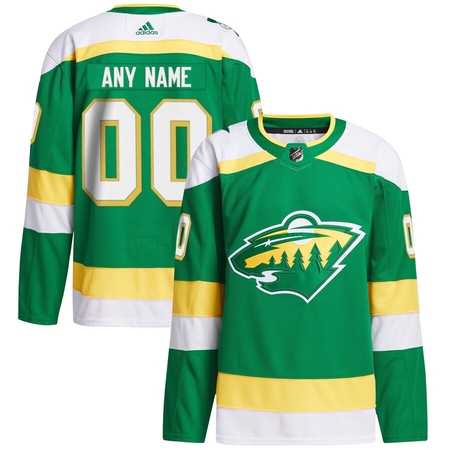 Men's Minnesota Wild  adidas Green 2023/24 Alternate Primegreen Authentic Custom Jersey - ujerseystore