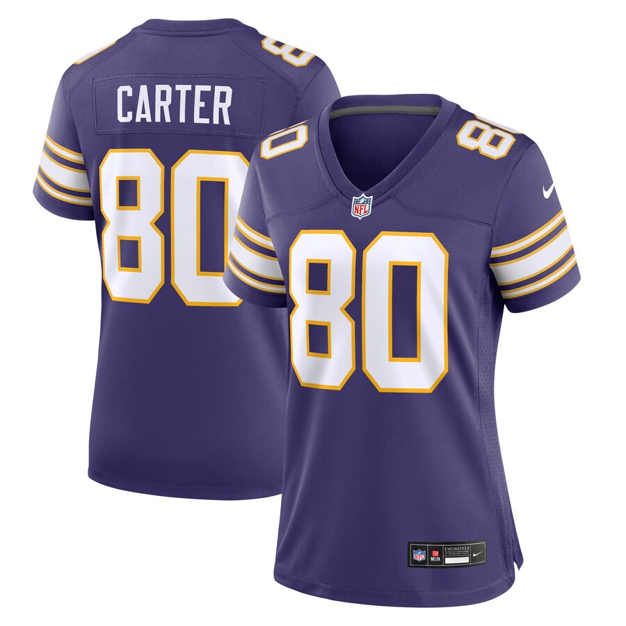 Women's Minnesota Vikings Cris Carter Nike Purple Classic Retired Player Game Jersey - ujerseystore