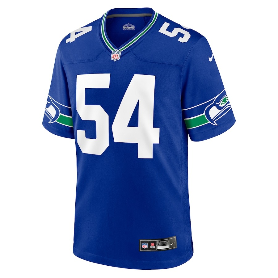 Men's Seattle Seahawks Bobby Wagner Nike Royal Throwback Player Game Jersey - ujerseystore