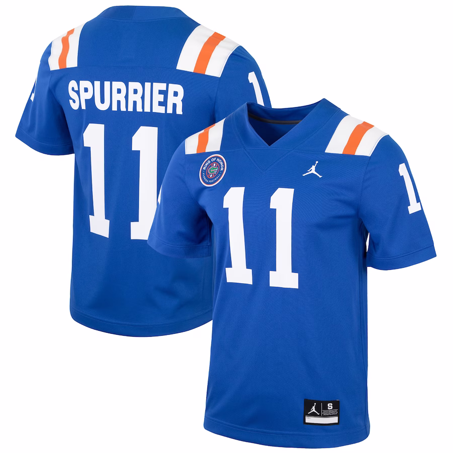 Steve Spurrier Florida Gators Jordan Brand Alternate Ring of Honor Replica Jersey - Royal - ujerseystore