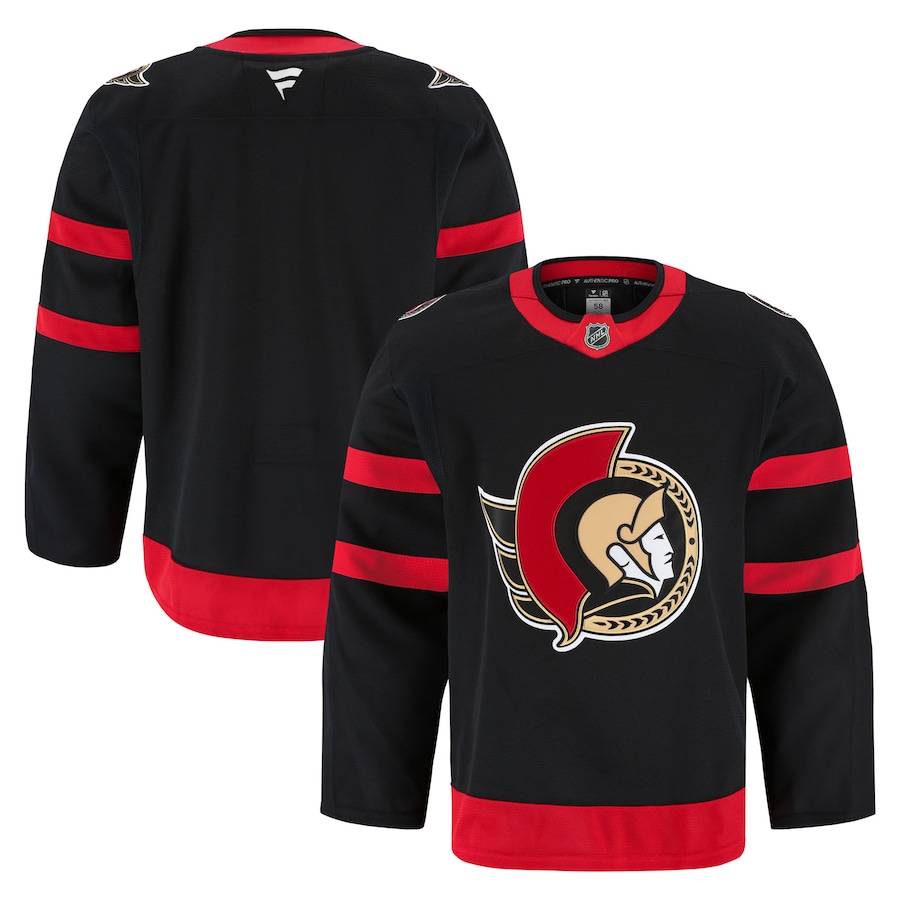 Men's Ottawa Senators Fanatics Black Home Authentic Pro Jersey - ujerseystore