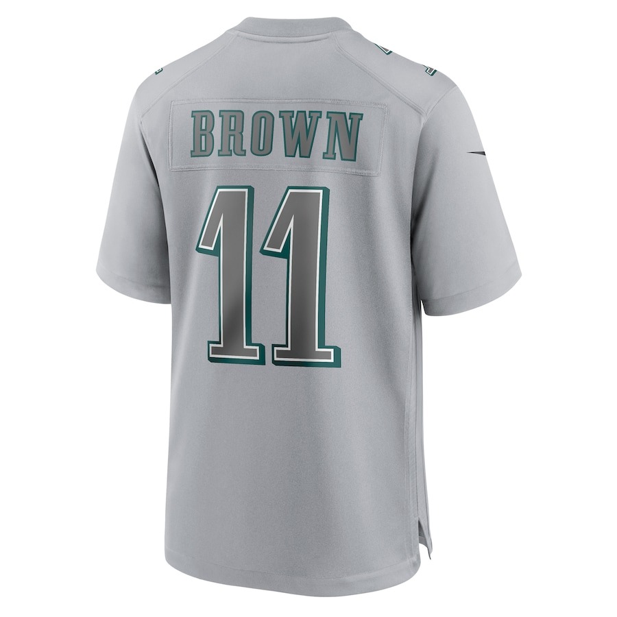 Men's Philadelphia Eagles A.J. Brown Nike Gray Super Bowl LVII Patch Atmosphere Fashion Game Jersey - ujerseystore