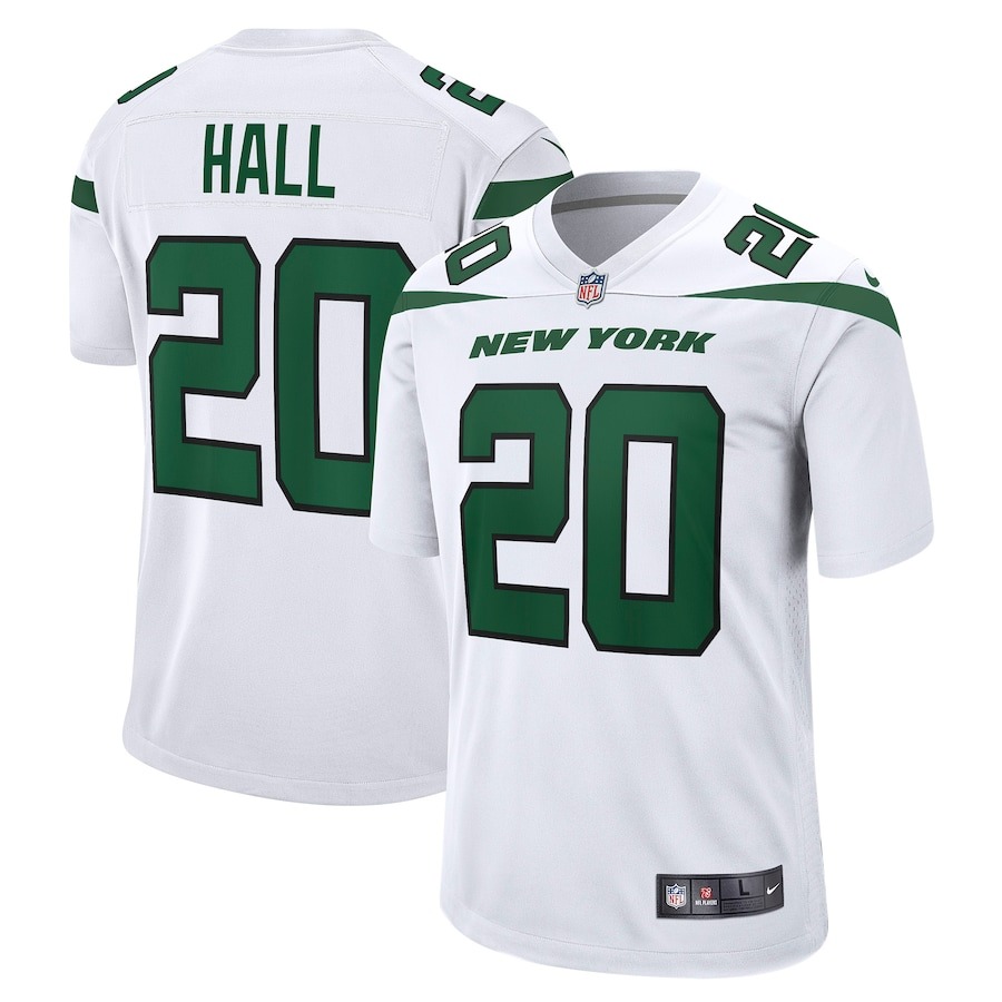 Men's New York Jets Breece Hall Nike White Away Game Player Jersey - ujerseystore