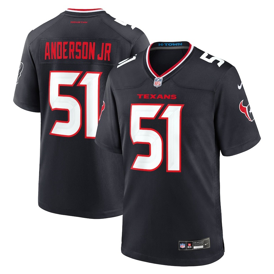 Men's Houston Texans Will Anderson Jr. Nike Navy Game Jersey - ujerseystore