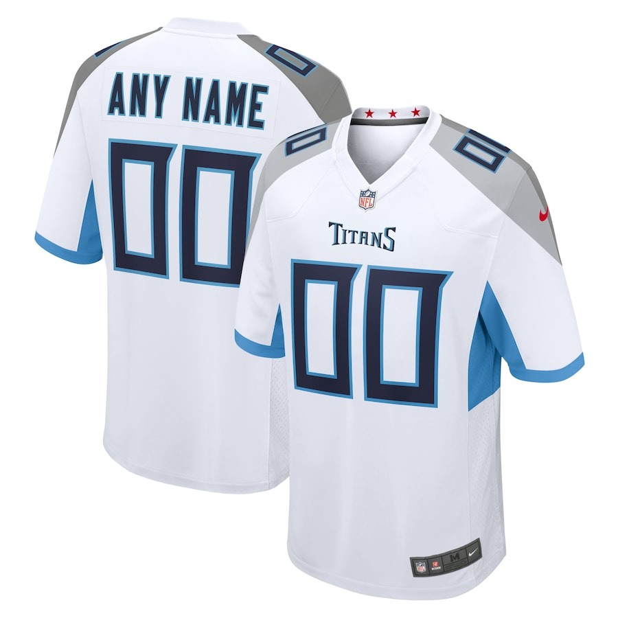 Men's Tennessee Titans Nike White Custom Game Jersey - ujerseystore