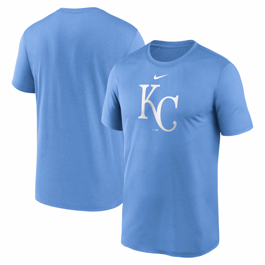 Men's Kansas City Royals Nike Light Blue Legend Fuse Large Logo Performance T-Shirt - ujerseystore