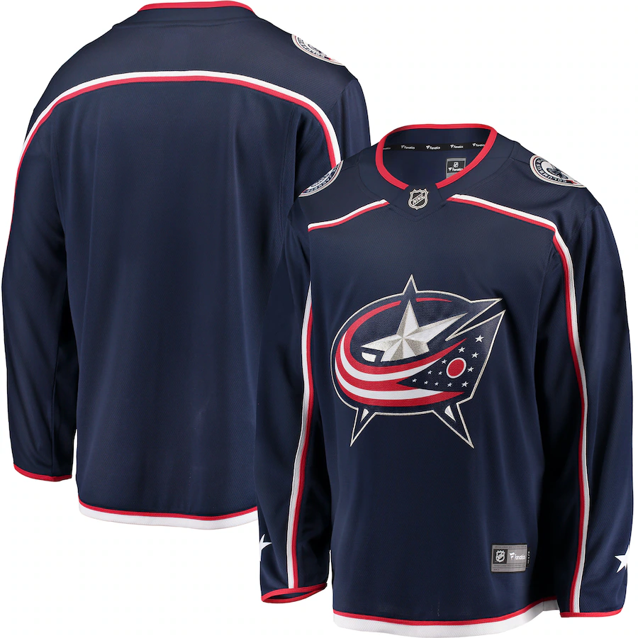 Men's Columbus Blue Jackets Fanatics Navy Breakaway Home Jersey - ujerseystore