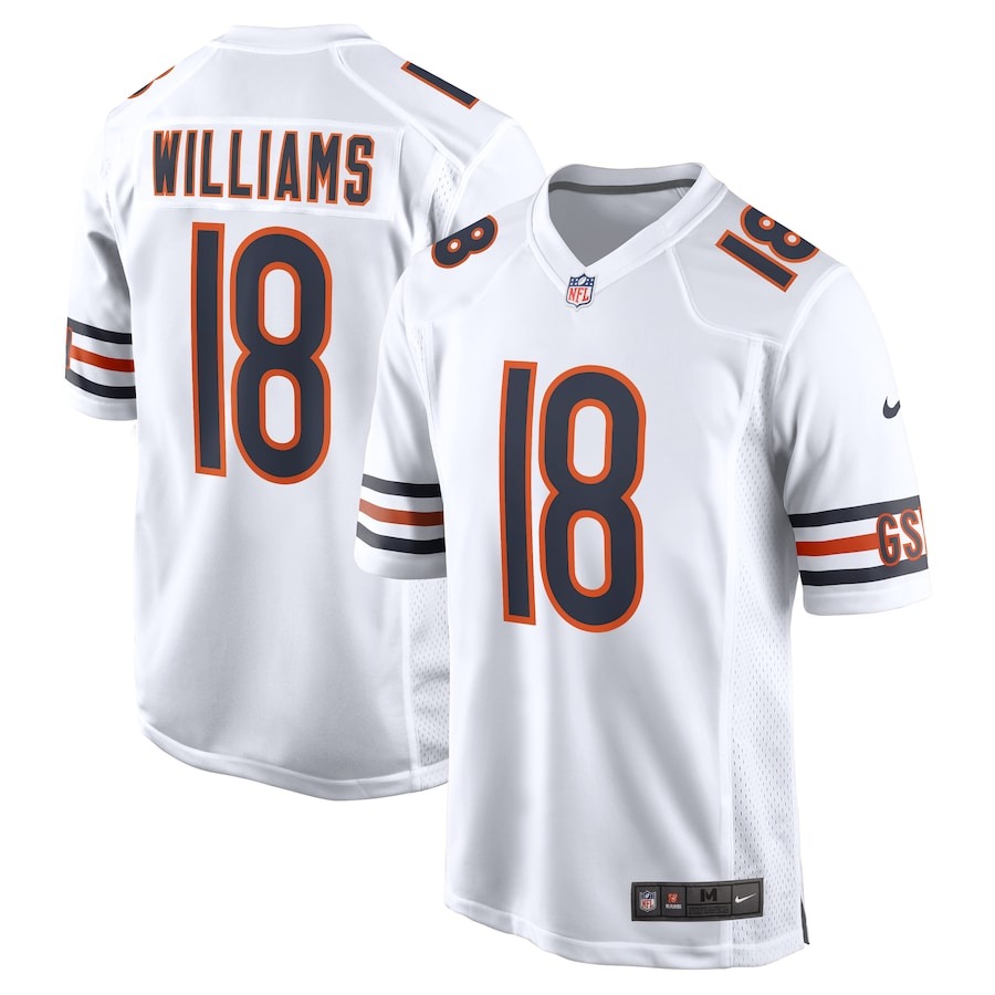 Men's Chicago Bears Caleb Williams Nike White 2024 NFL Draft First Round Pick Player Game Jersey - ujerseystore