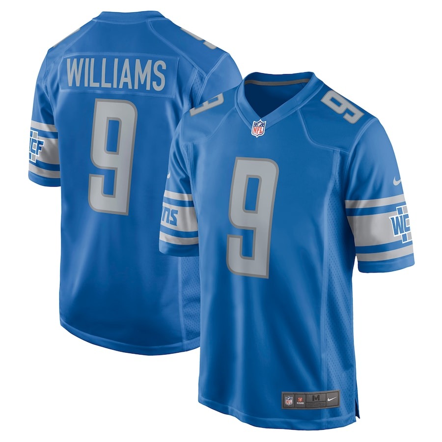 Men's Detroit Lions Jameson Williams Nike Blue Player Game Jersey - ujerseystore