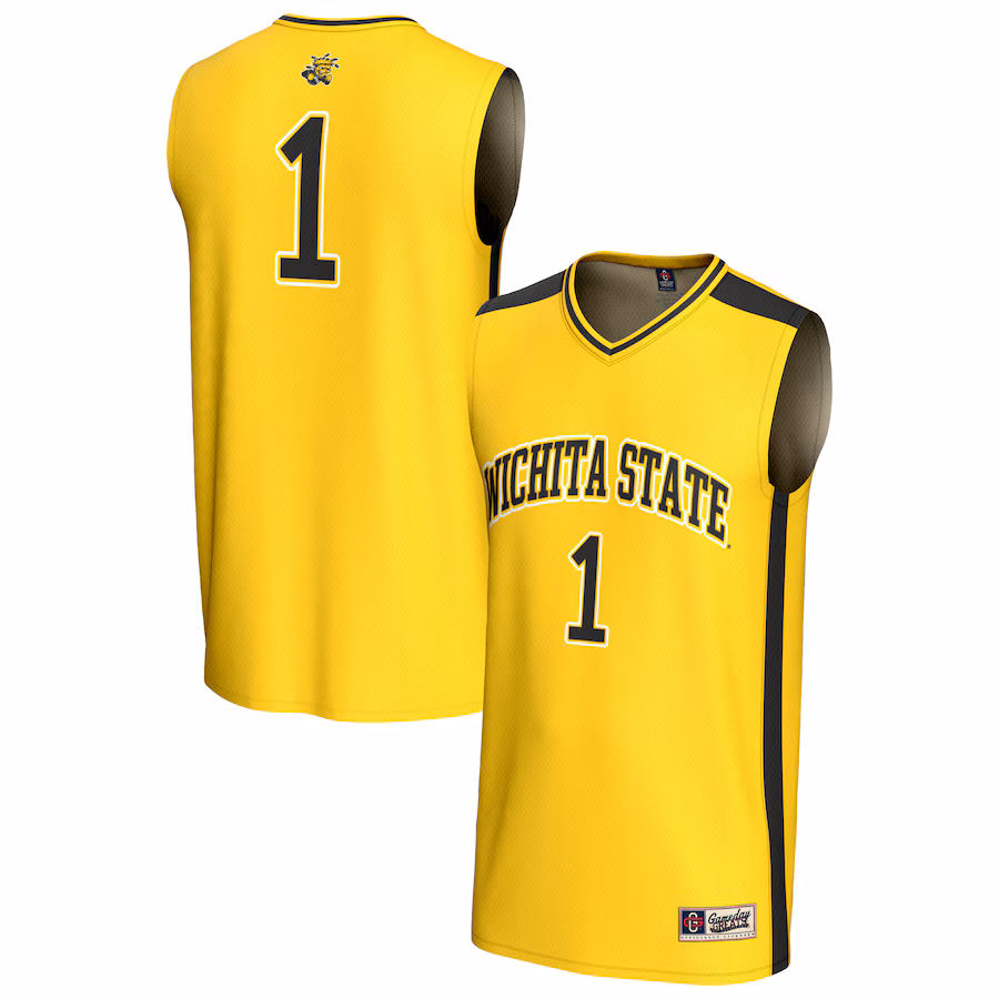 Youth GameDay Greats #1 Yellow Wichita State Shockers Lightweight Basketball Fashion Jersey - ujerseystore