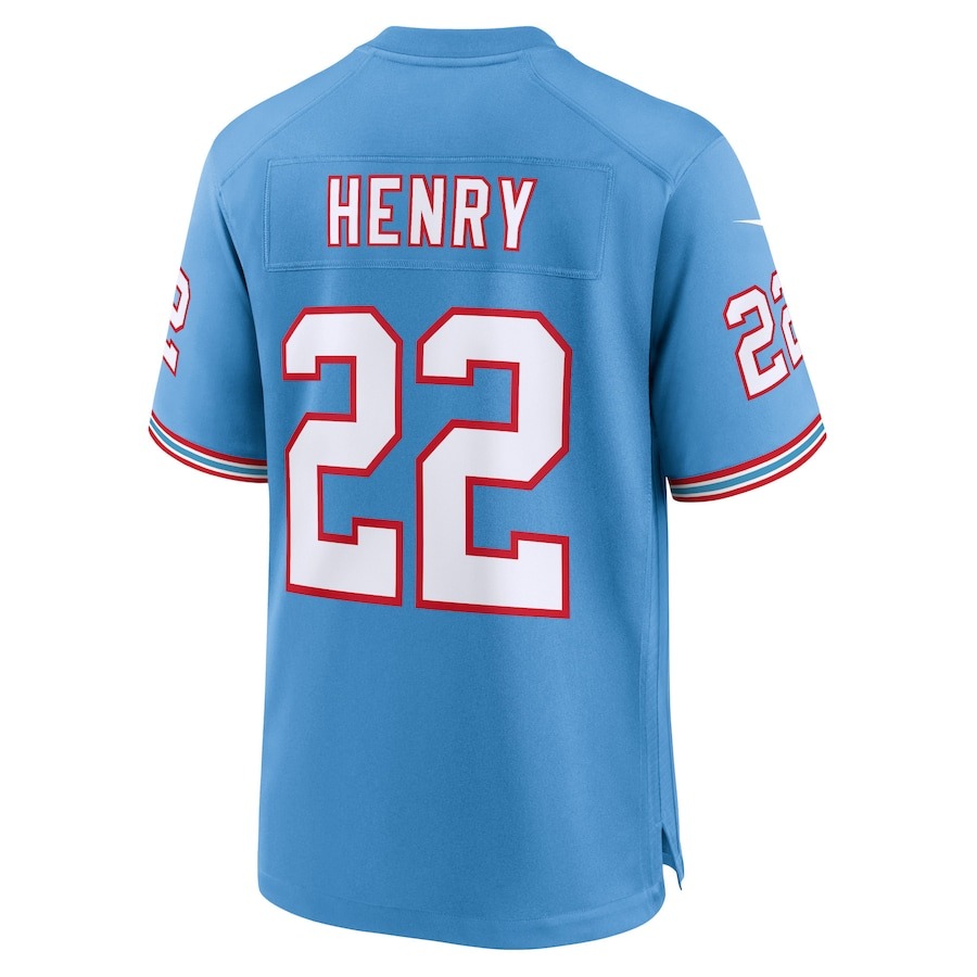 Men's Tennessee Titans Derrick Henry Nike Light Blue Oilers Throwback Alternate Game Player Jersey - ujerseystore