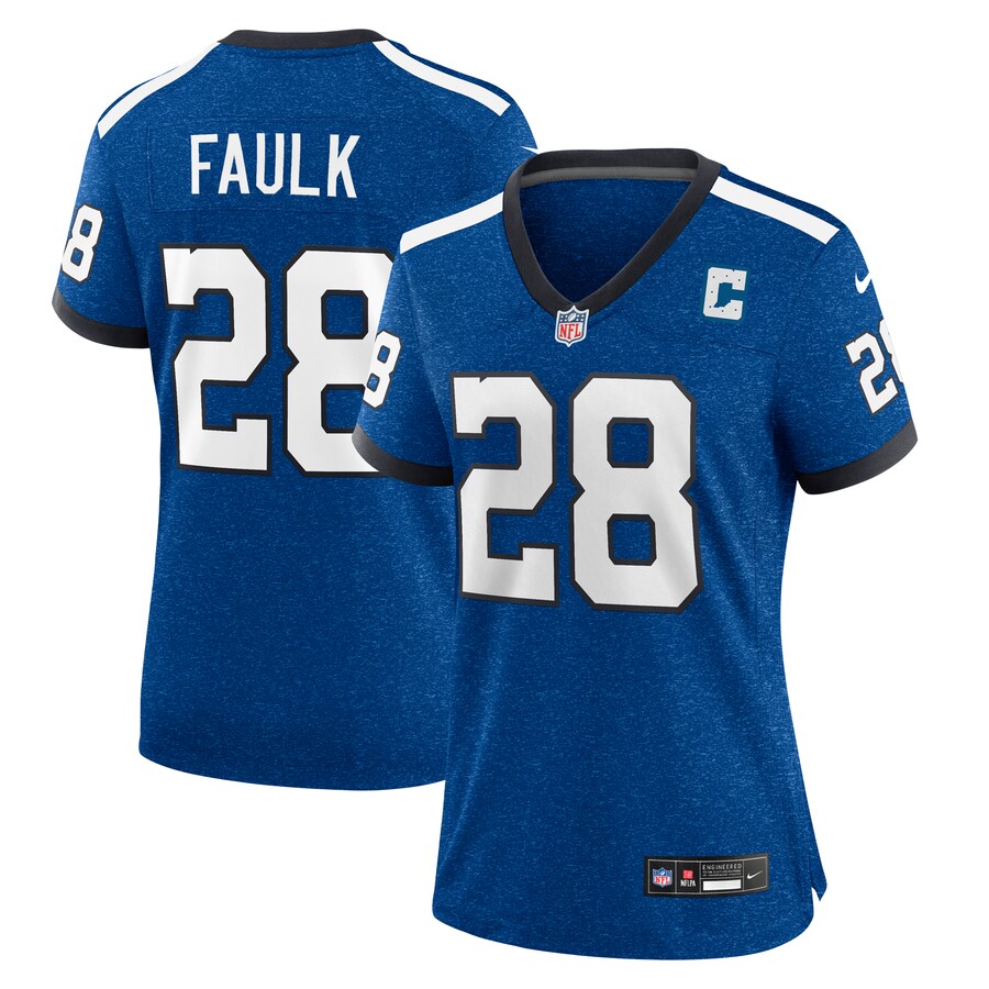 Women's Indianapolis Colts Marshall Faulk Nike Royal Indiana Nights Alternate Game Jersey - ujerseystore