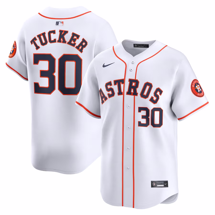 Men's Houston Astros Kyle Tucker Nike White Home Limited Player Jersey - ujerseystore