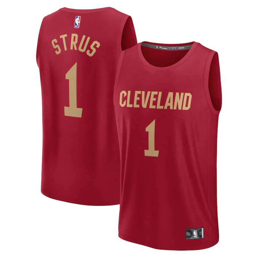 Men's Cleveland Cavaliers Max Strus Fanatics Wine Fast Break Player Jersey - Icon Edition - ujerseystore