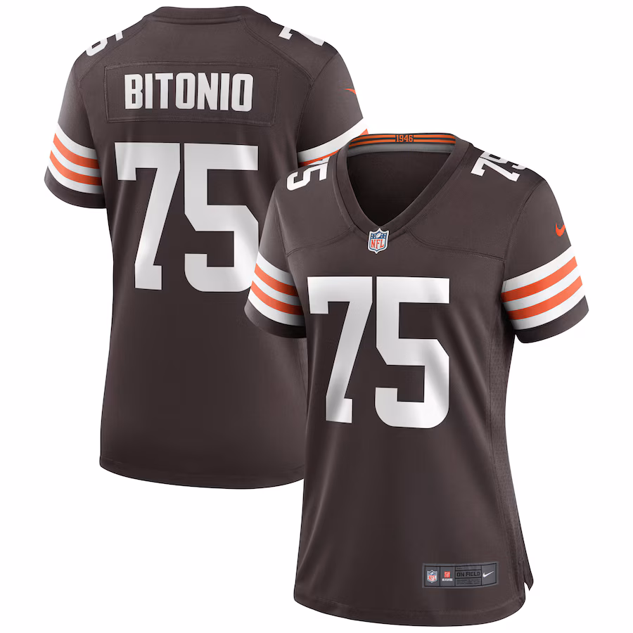Women's Cleveland Browns Joel Bitonio Nike Brown Game Jersey - ujerseystore