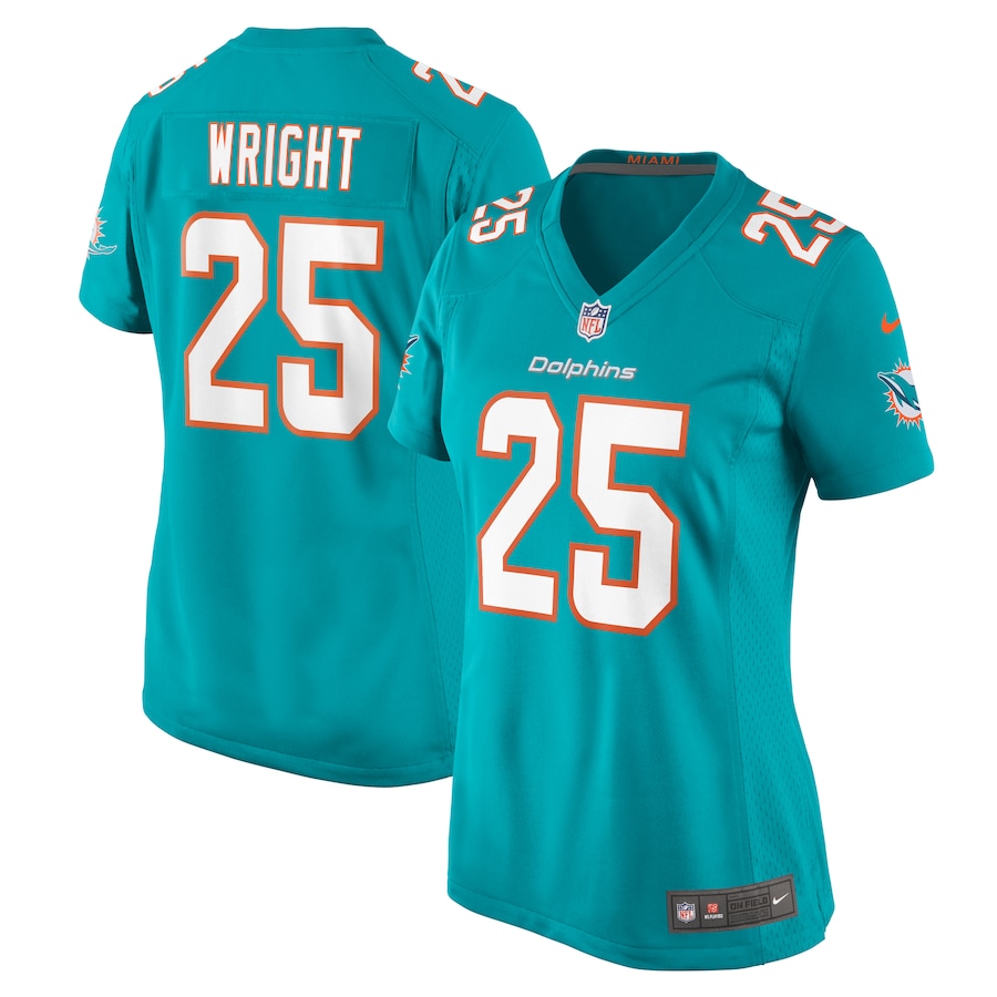 Women's Miami Dolphins Jaylen Wright Nike Aqua Game Jersey - ujerseystore