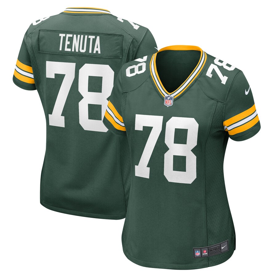 Women's Green Bay Packers Luke Tenuta Nike Green Home Game Player Jersey - ujerseystore