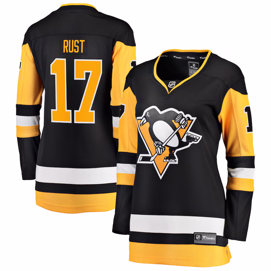 Women's Pittsburgh Penguins Bryan Rust Fanatics Black Premier Breakaway Player Jersey - ujerseystore