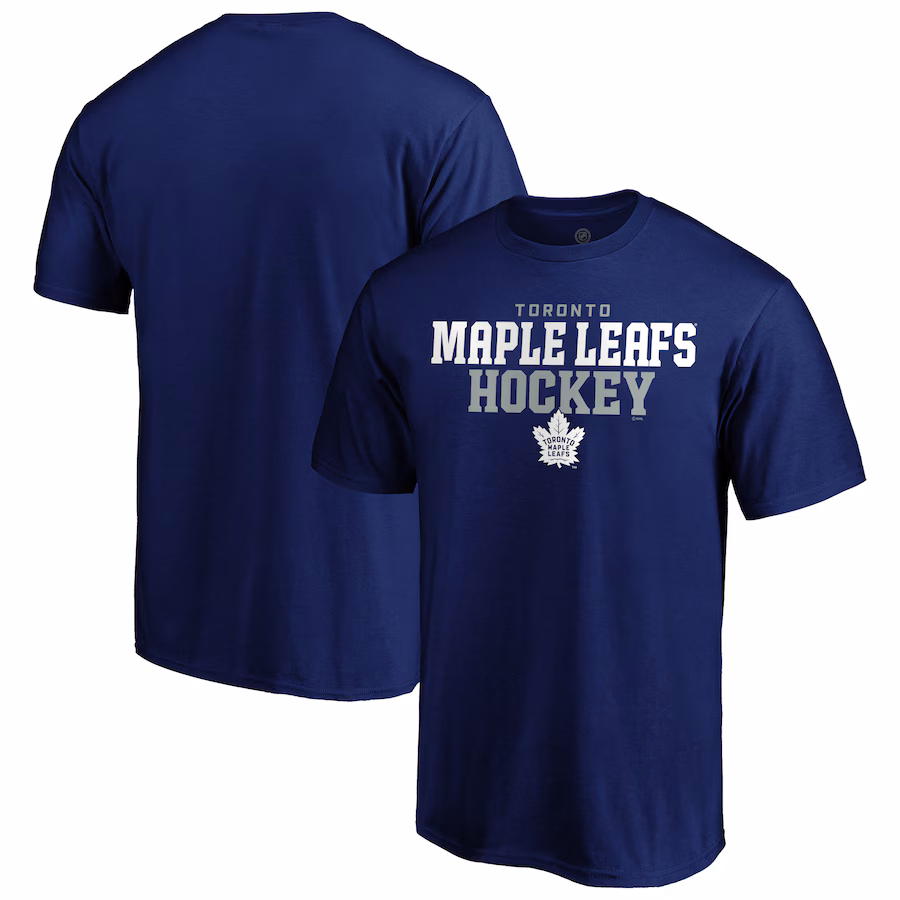 Men's Toronto Maple Leafs Navy Double Stack T-Shirt - ujerseystore