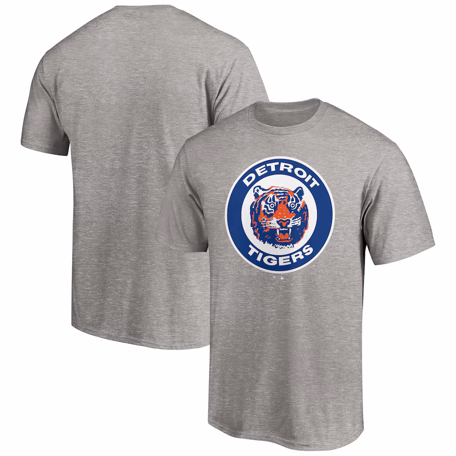 Men's Detroit Tigers Heather Gray Cooperstown Collection Huntington T-Shirt - ujerseystore