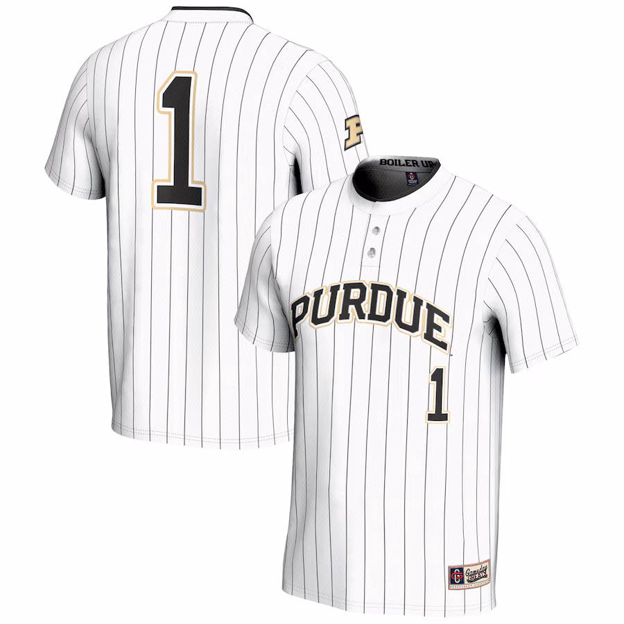 Youth GameDay Greats #1 White Purdue Boilermakers Lightweight Softball Jersey - ujerseystore