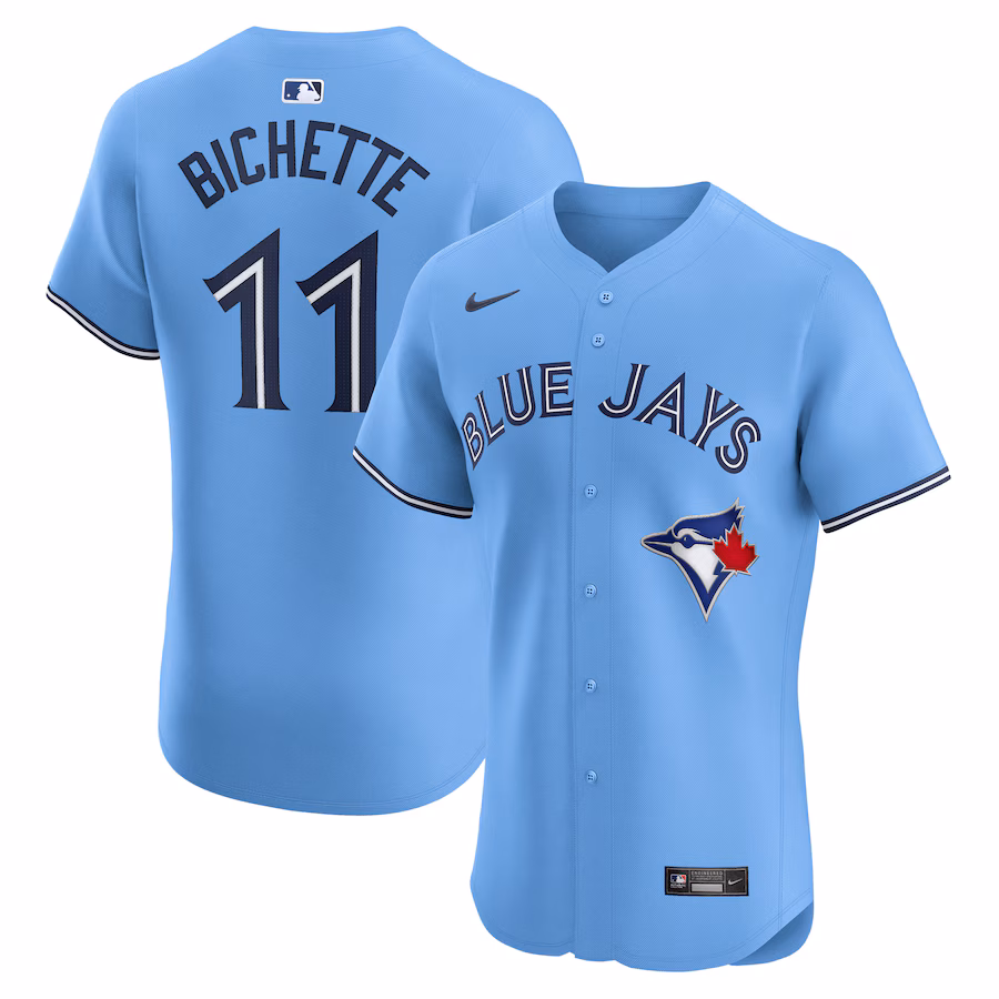 Men's Toronto Blue Jays Bo Bichette Nike Powder Blue Alternate Elite Player Jersey - ujerseystore