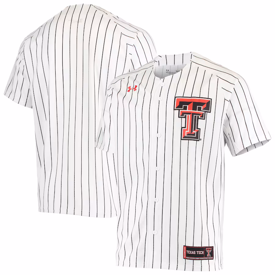 Texas Tech Red Raiders Under Armour Replica Performance Baseball Jersey - White - ujerseystore