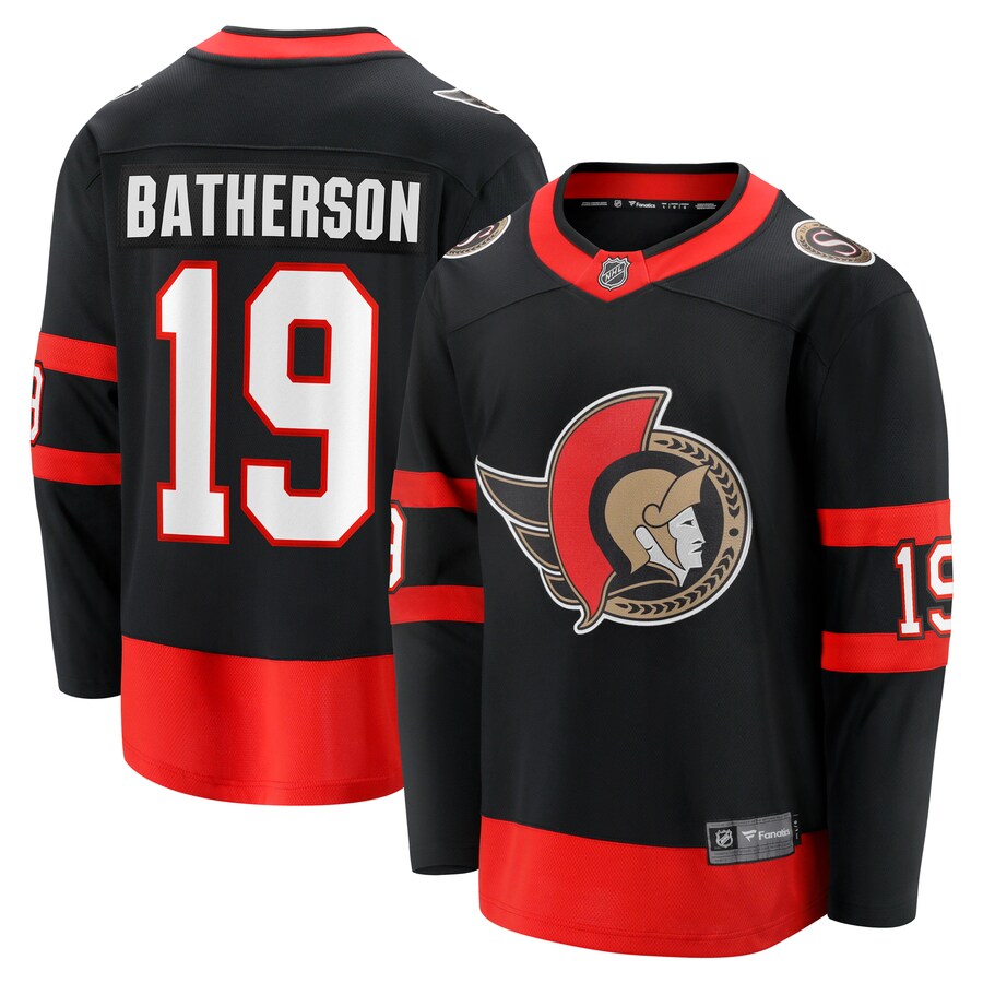 Men's Ottawa Senators Drake Batherson Fanatics Branded Black Home Breakaway Jersey - ujerseystore
