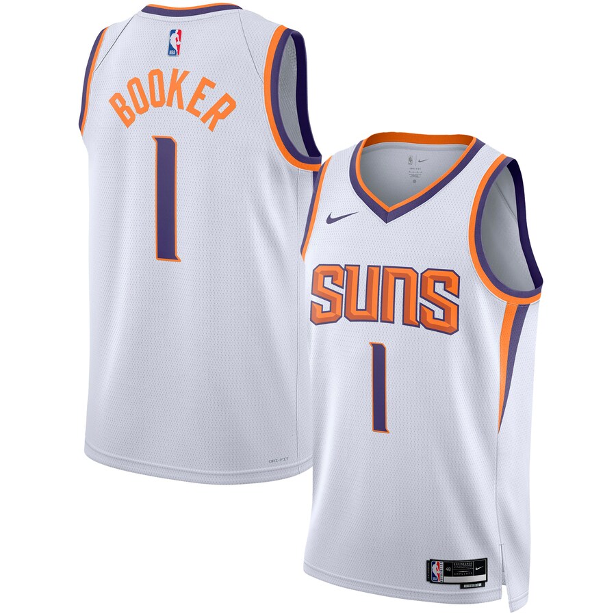 Unisex Phoenix Suns Devin Booker Nike White Swingman Jersey - Association Edition - ujerseystore