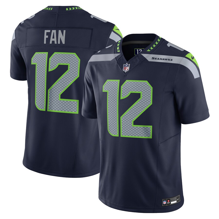 Men's Seattle Seahawks 12s Nike Navy Vapor F.U.S.E. Limited Jersey - ujerseystore