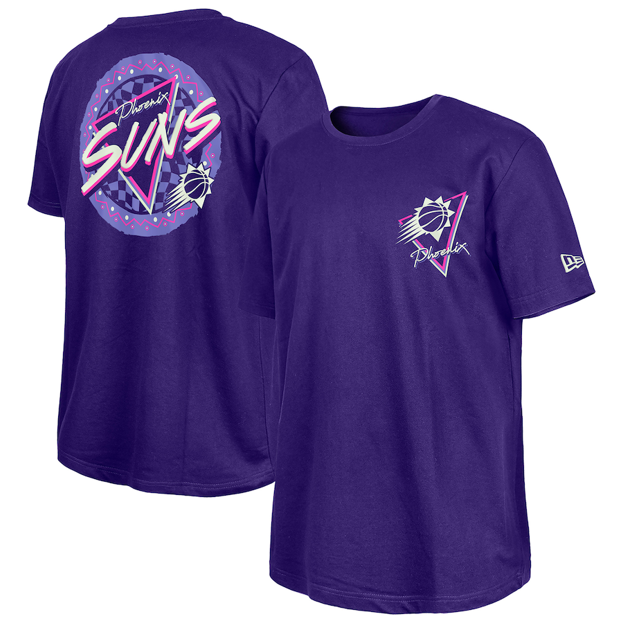 Phoenix Suns  New Era Purple Glow-in-the-Dark T-Shirt - ujerseystore