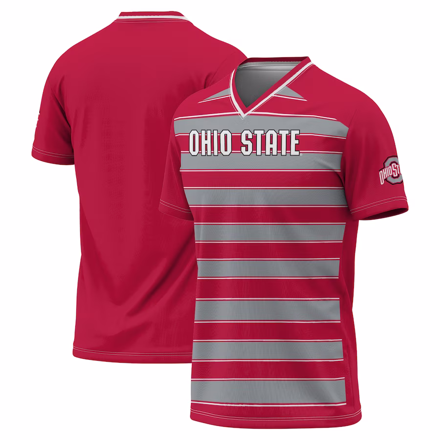 #1 Ohio State Buckeyes GameDay Greats Lightweight Soccer Fashion Jersey - Scarlet - ujerseystore