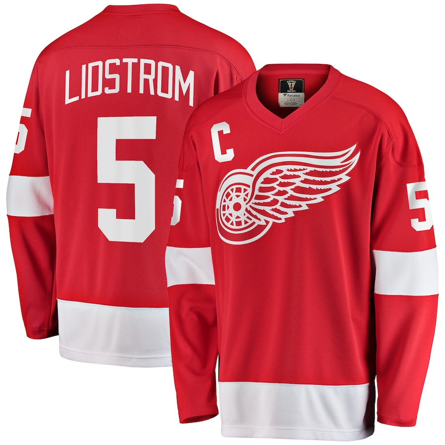 Men's Detroit Red Wings Nicklas Lidstrom Fanatics Branded Red Premier Breakaway Retired Player Jersey - ujerseystore