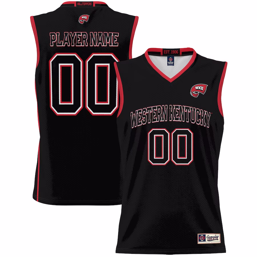Western Kentucky Hilltoppers GameDay Greats Unisex  Lightweight NIL Pick-A-Player Basketball Jersey - Black - ujerseystore