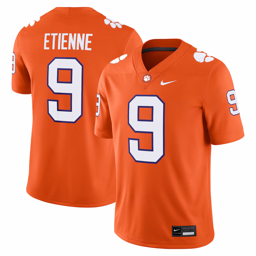 Men's Nike Travis Etienne Orange Clemson Tigers Player Game Jersey - ujerseystore