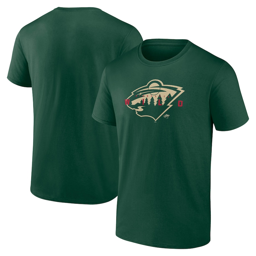 Men's Minnesota Wild Green Coordinate T-Shirt - ujerseystore