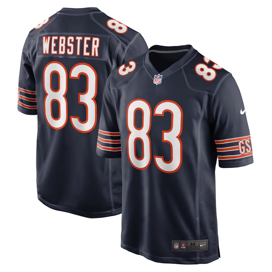 Men's Chicago Bears Nsimba Webster Nike  Navy Team Game Jersey - ujerseystore