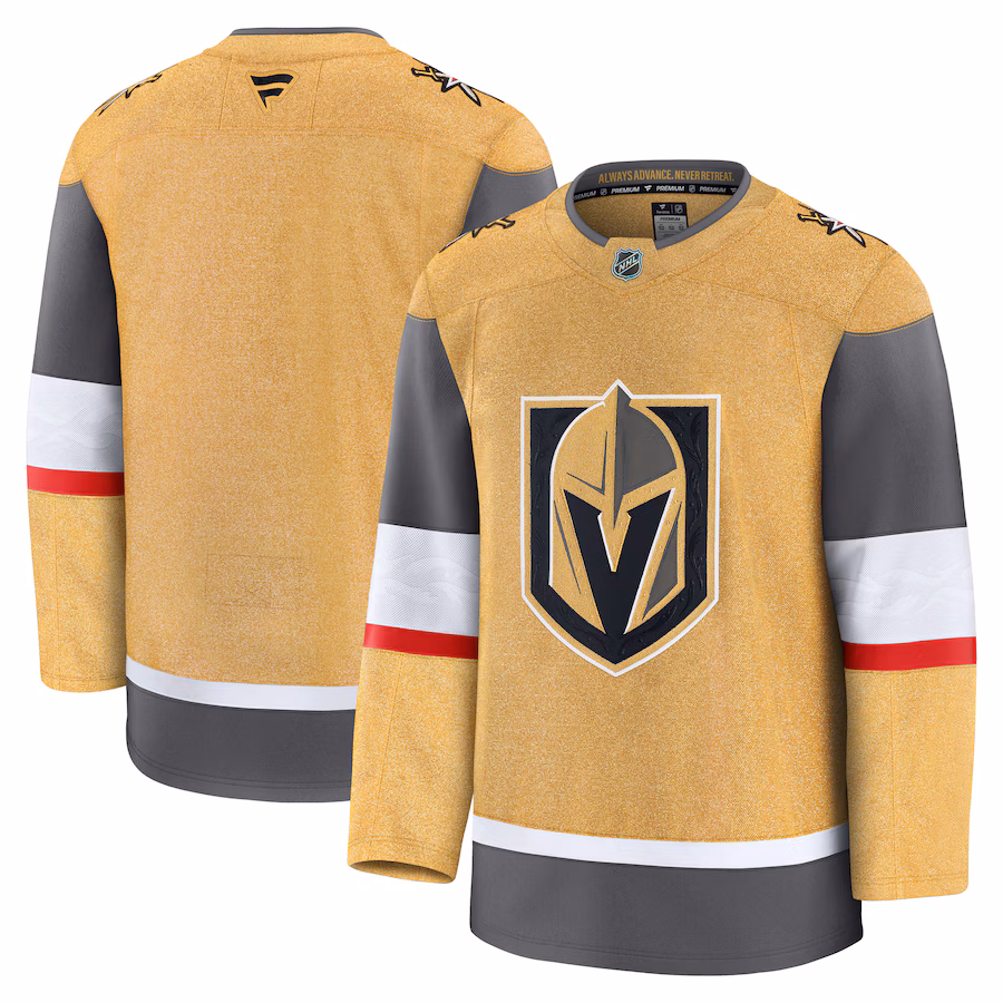 Men's Vegas Golden Knights Fanatics Gold Home Premium Jersey - ujerseystore
