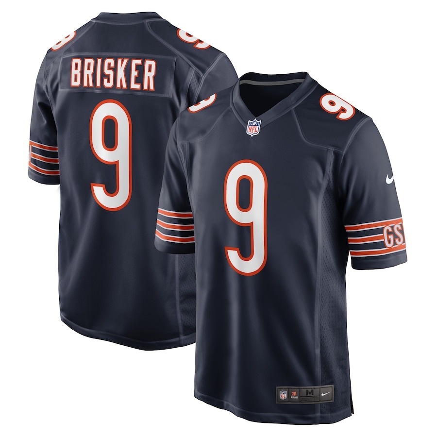 Men's Chicago Bears Jaquan Brisker Nike Navy Game Player Jersey - ujerseystore