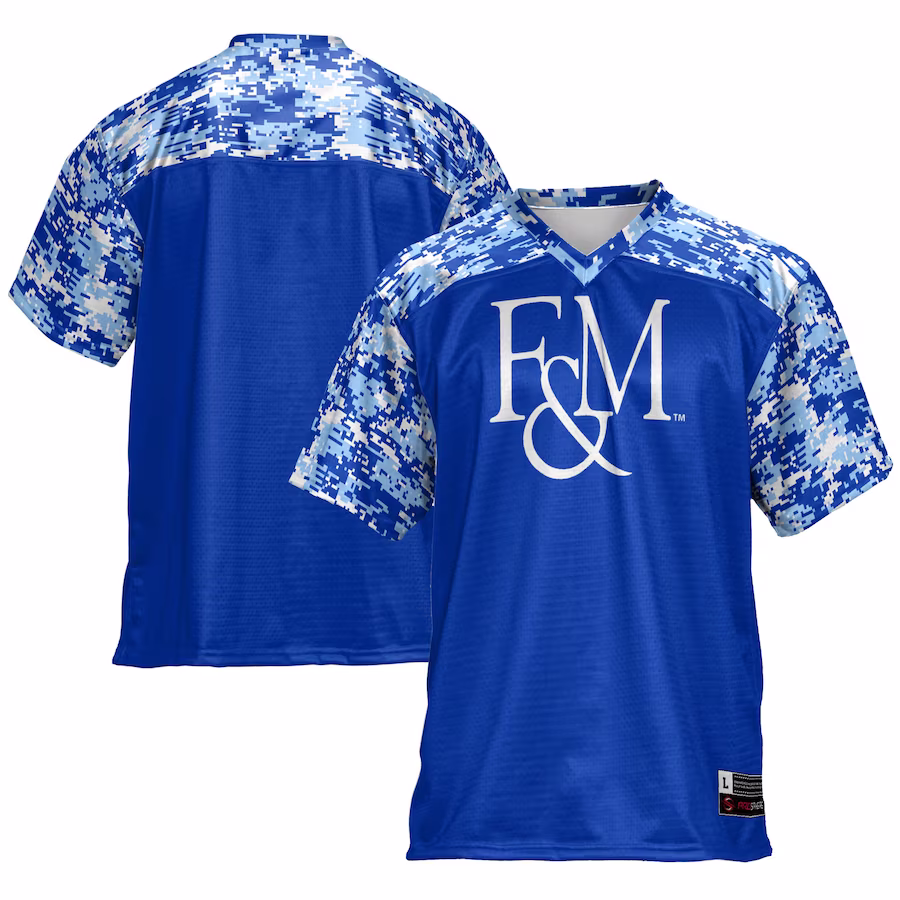 Franklin & Marshall Diplomats GameDay Greats Football Jersey - Blue - ujerseystore