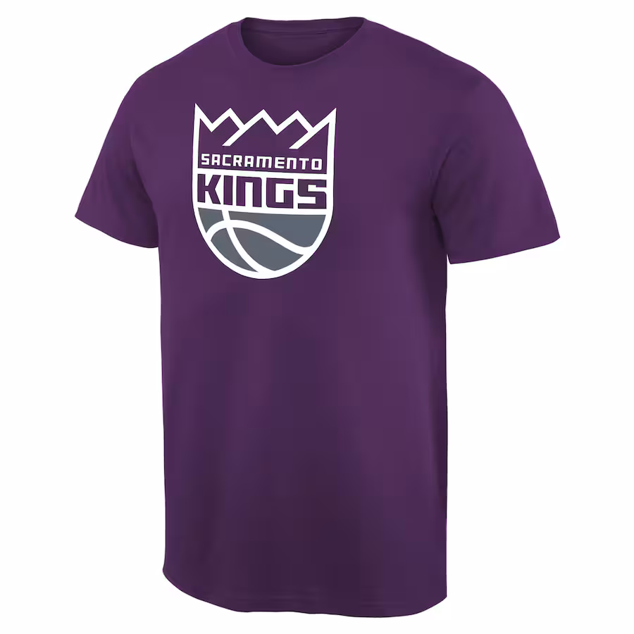 Men's Sacramento Kings Purple Primary Logo 2 T-Shirt - ujerseystore
