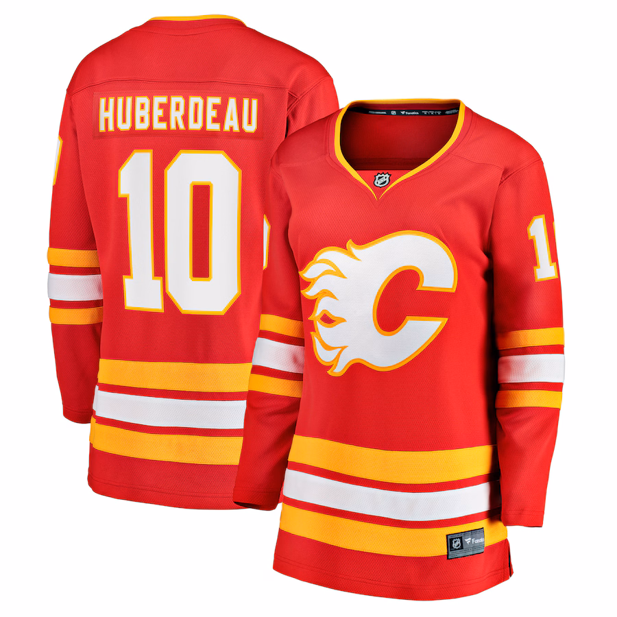 Women's Calgary Flames Jonathan Huberdeau Fanatics Red Home Breakaway Player Jersey - ujerseystore