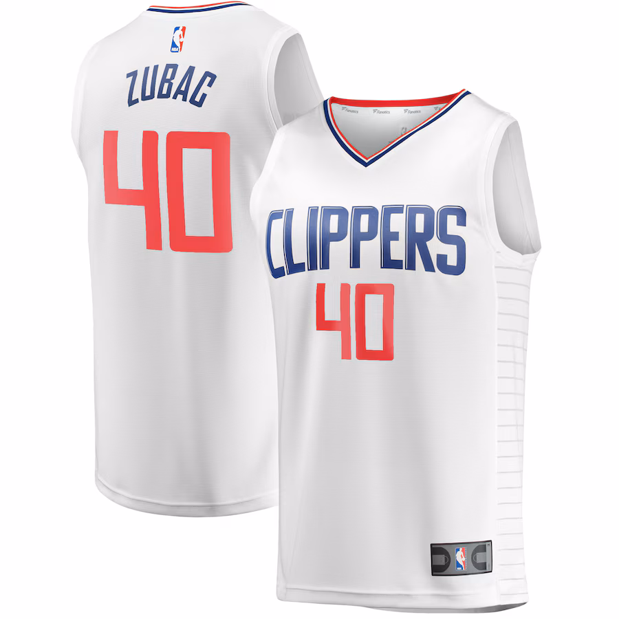 Men's LA Clippers Ivica Zubac Fanatics White Fast Break Player Jersey - Association Edition - ujerseystore