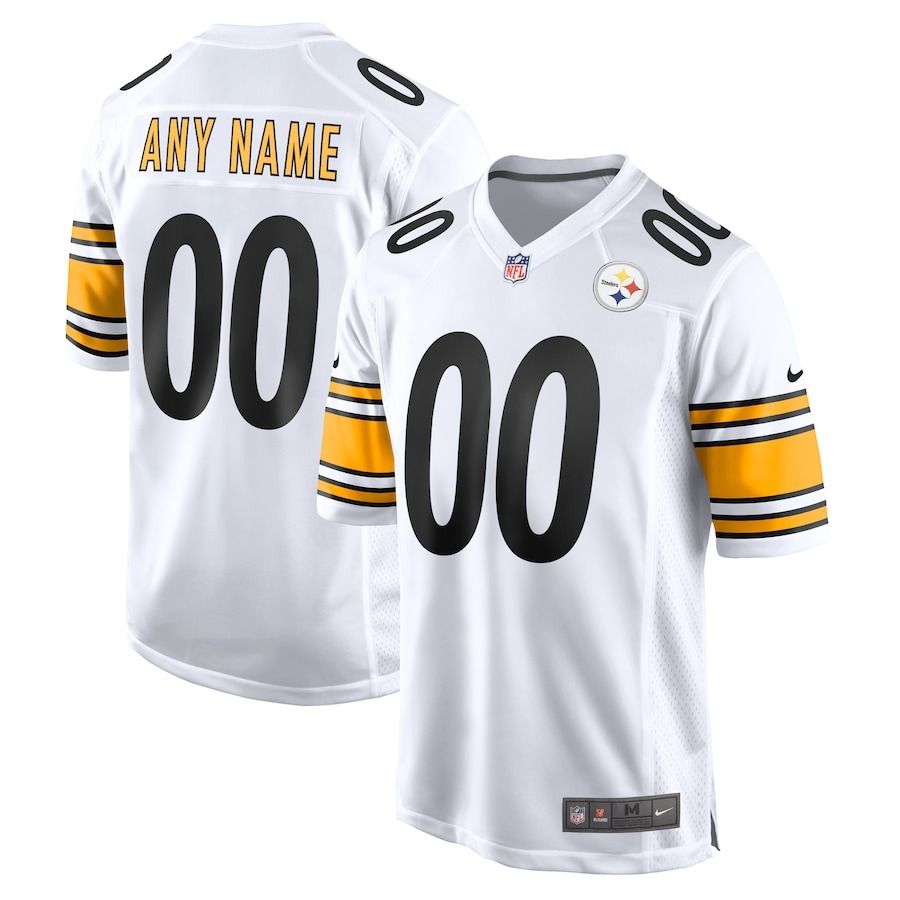 Men's Pittsburgh Steelers Nike White Game Custom Jersey - ujerseystore