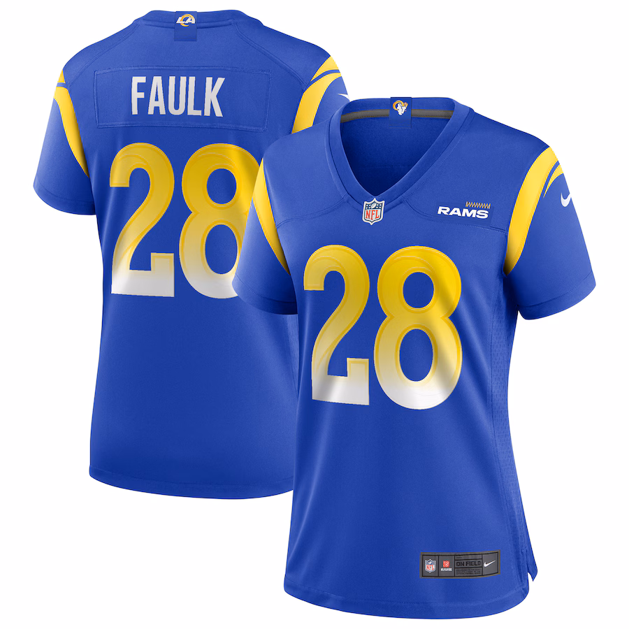 Women's Los Angeles Rams Marshall Faulk Nike Royal Game Retired Player Jersey - ujerseystore