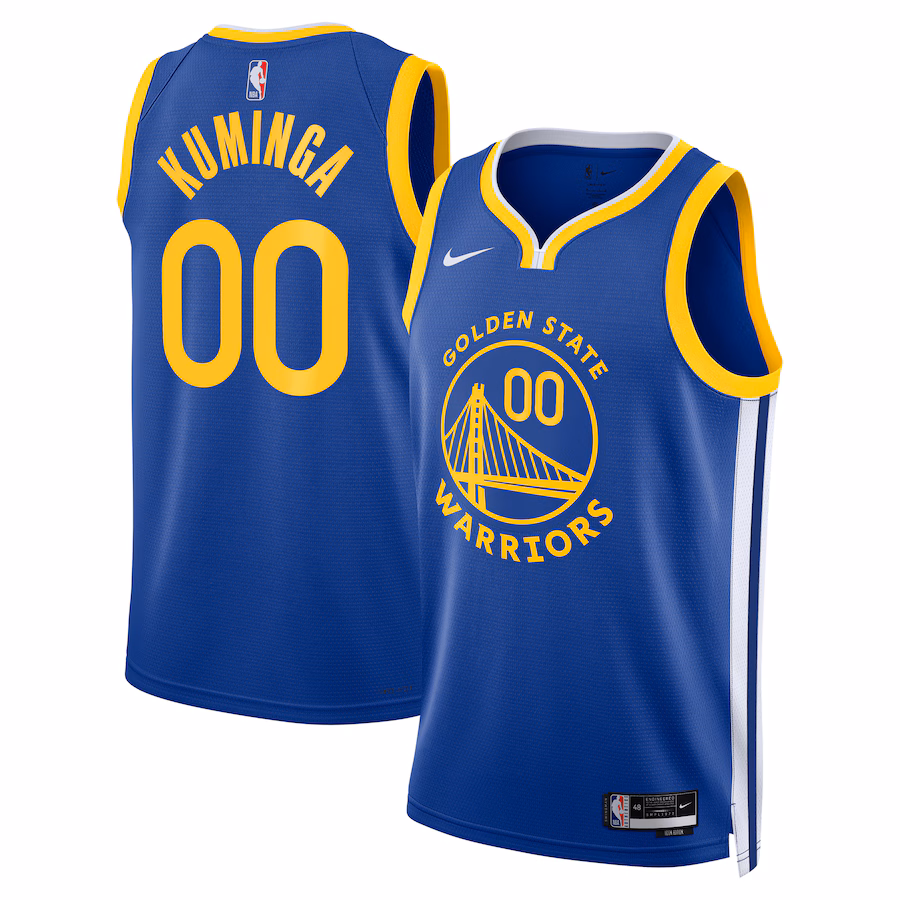 Unisex Golden State Warriors Jonathan Kuminga Nike Royal Swingman Badge Player Jersey - Icon Edition - ujerseystore