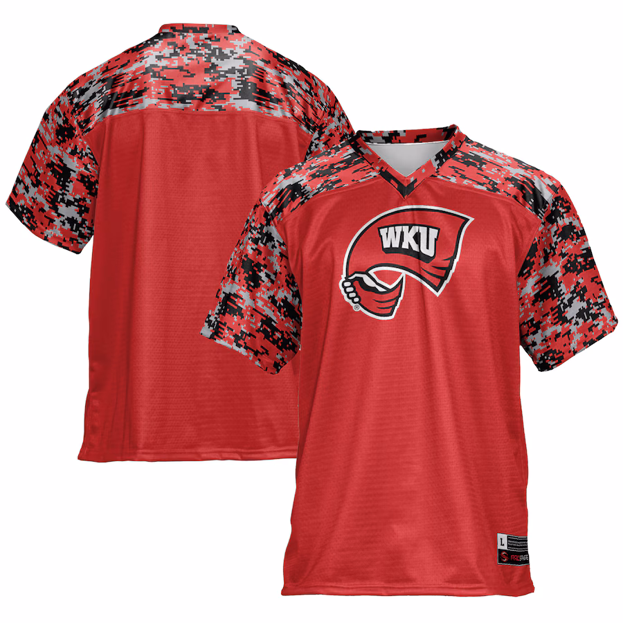 Men's GameDay Greats Red Western Kentucky Hilltoppers Football Jersey - ujerseystore