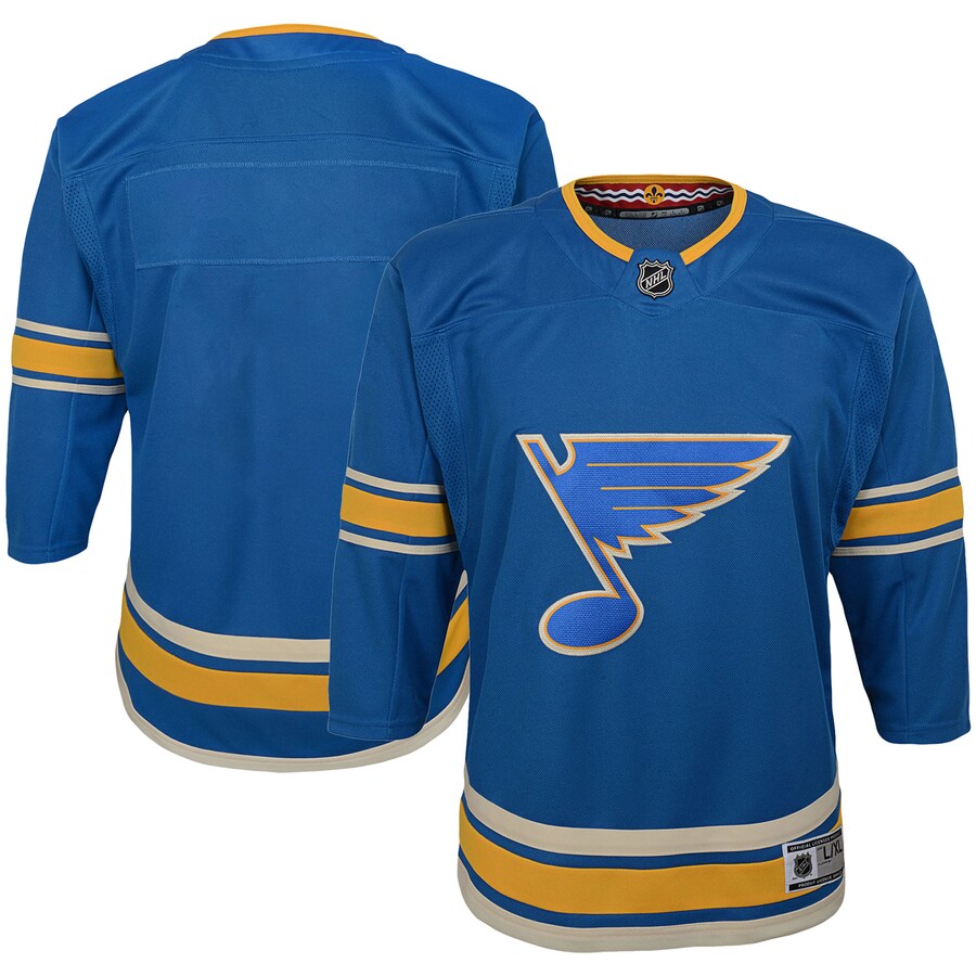Youth St. Louis Blues Blue 2018/19 Alternate Premier Jersey - ujerseystore